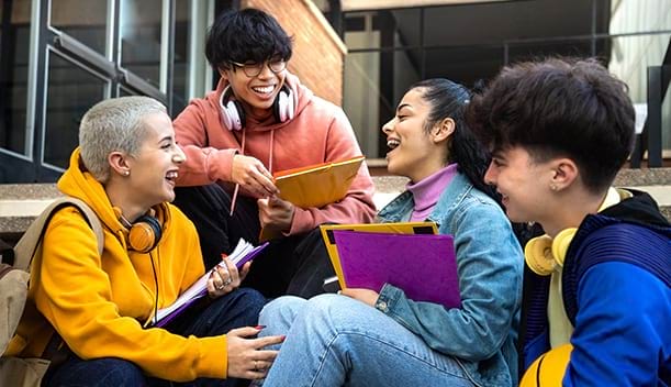 groupe ados en voyage linguistique angleterre campus