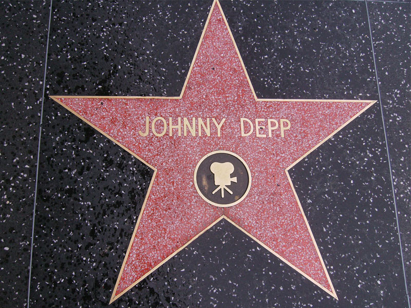 Etoile de Johnny Depp à Holywood en colonie de vacances d'été