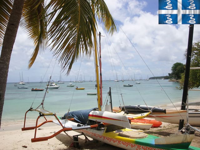 Bateaux en bord de mer en colonie de vacances en Martinique cet été