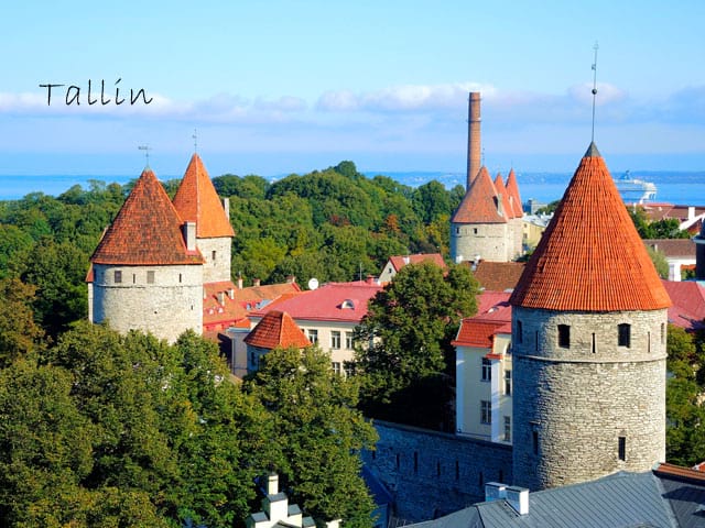 Chateau de tallin visité en colonie de vacances par des ados