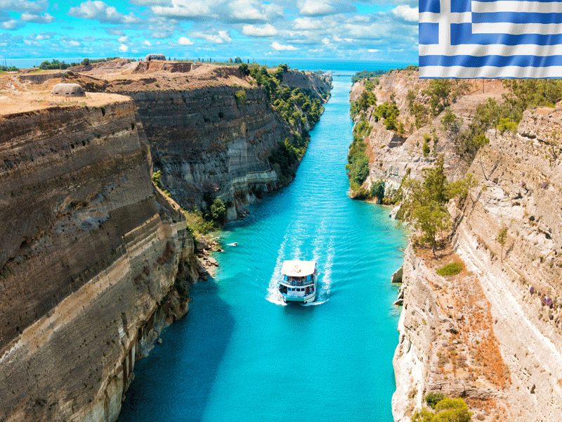 Paysage de grèce cet été en colonie de vacances pour ados