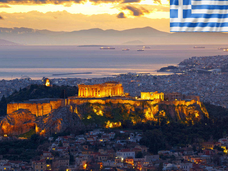 Vue sur les paysages de grèce en colonie de vacances pour ados cet été