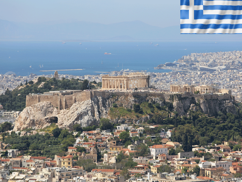 Vue sur la Grèce et ses vestiges antiques en colonie de vacances ados cet été