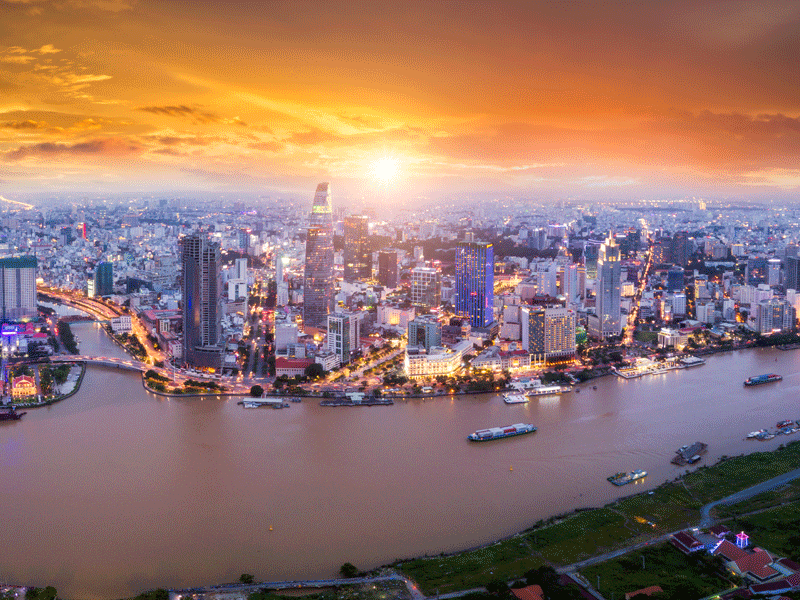 Paysage du vietnam en colonie de vacances cet été ados