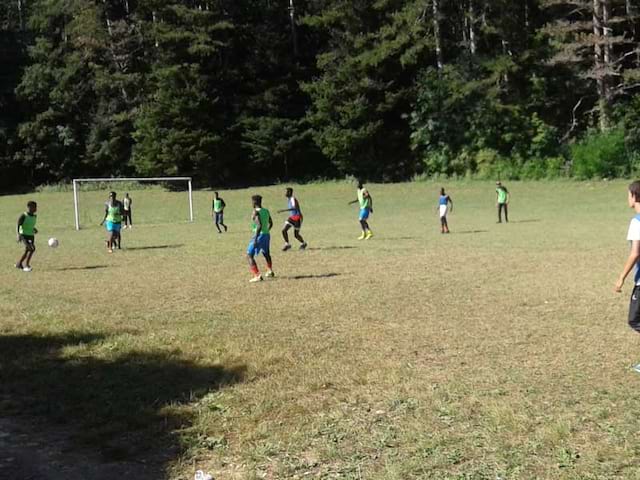 Tournoi de foot durant la colonie de vacances en été