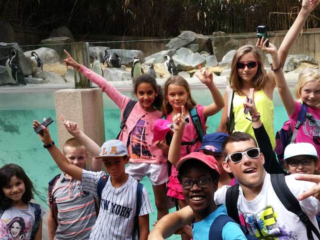 enfants en colonie au zoo de la flèche France