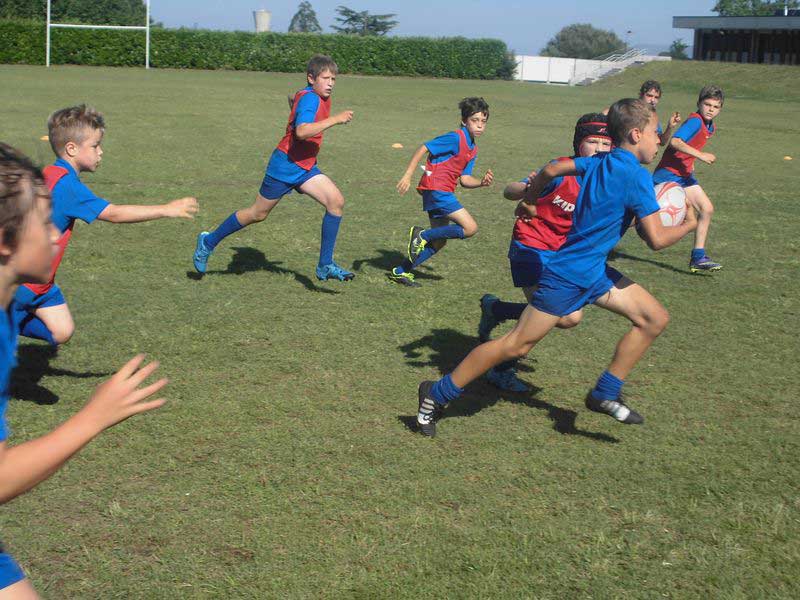 entrainement de rugby été colo enfant ados