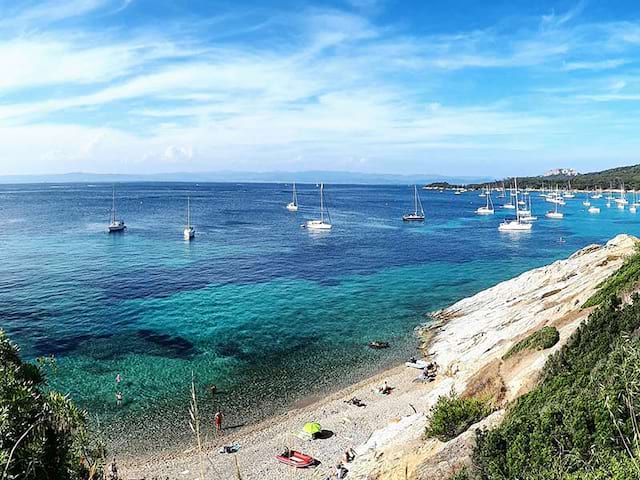 Plages de l'île de Porquerolles en été