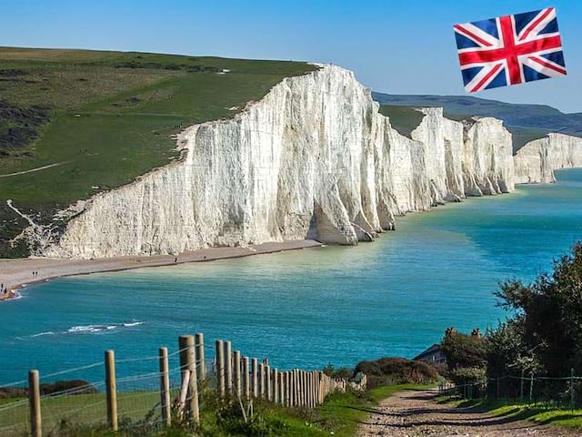 Les falaises Seven Sister au sud de l'Angleterre