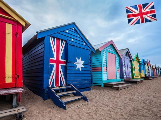 Les cabanes de la plage Brighton en Anlgeterre