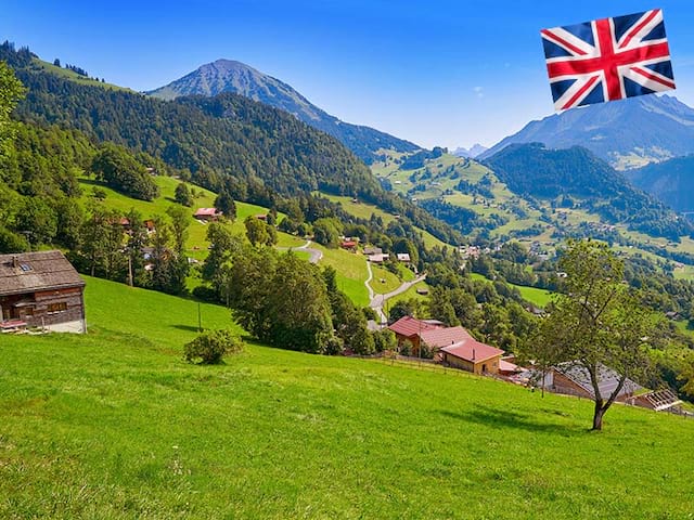 Paysage de la Suisse lors du stage linguistique d'anglais