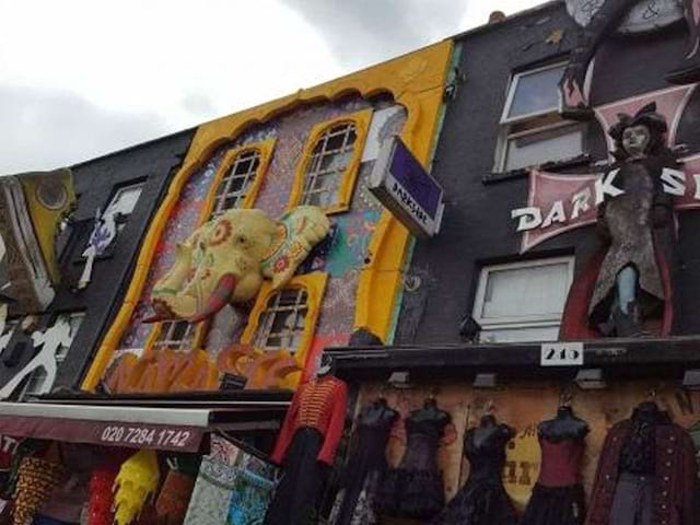 Devanture de magasin à Camden Town, un quartier de Londres en Angleterre