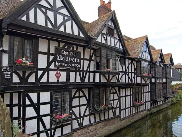 Maisons historiques de Canterbury en Angleterre