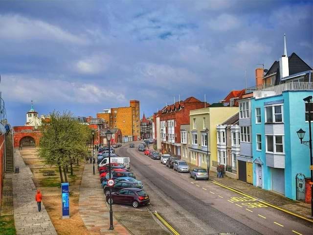 Les rues de Portsmouth en Angleterre