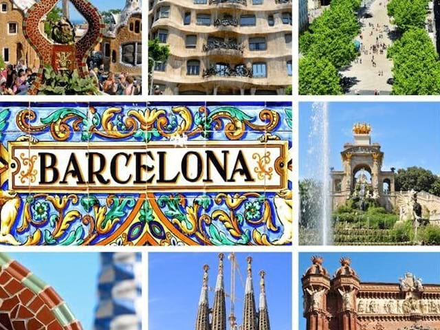 Ville de Barcelone en été