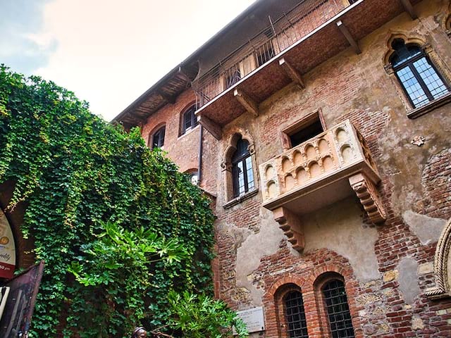 Maison de Juliette à Vérone en Italie aperçue en colonie de vacances cet été