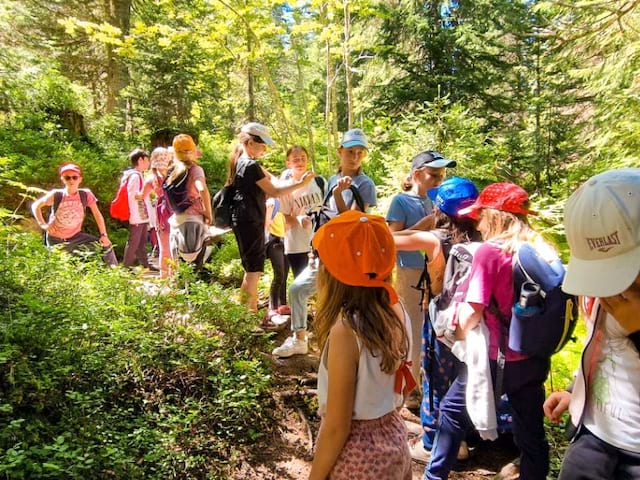 Balade en pleine nature en colonie de vacances Petits chefs en Herbe cet été