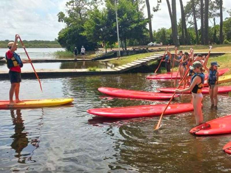 Paddle en colo de vacances à Mimizan 