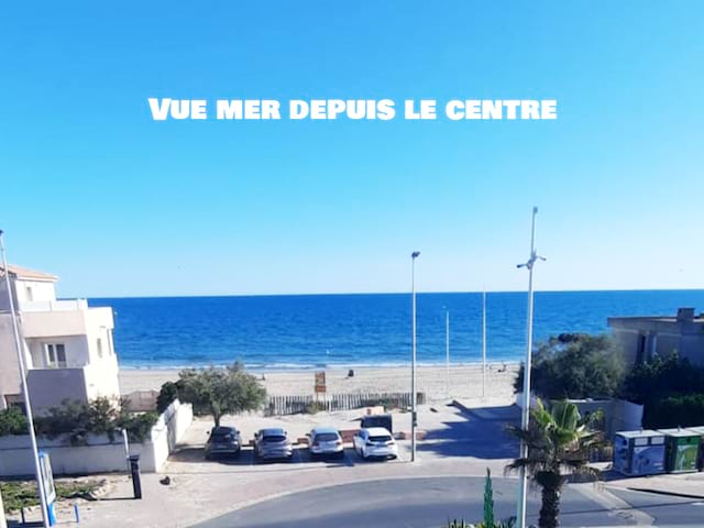 vue mer depuis le centre de colonies de vacances à palavas les flots