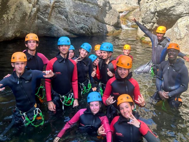 Canyoning en colo de vacances à Hauteluce