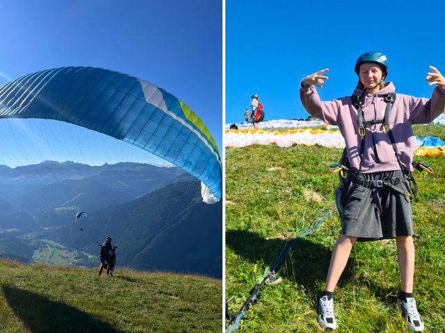 Parapente en colo de vacances à Hauteluce cet été