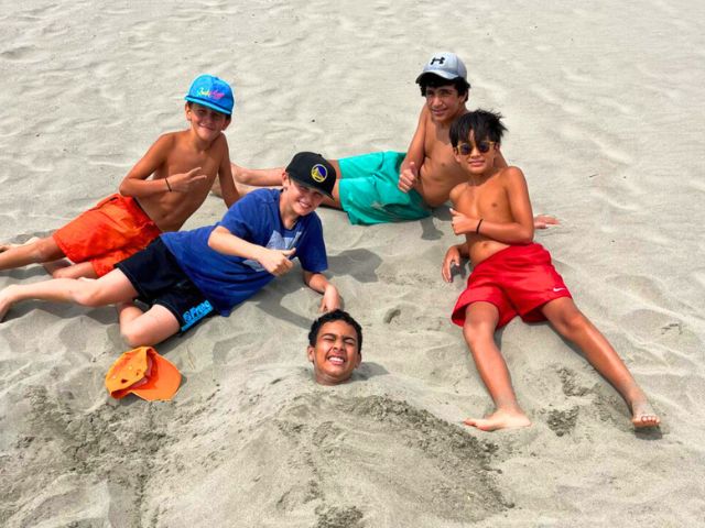 Plage en colo de vacances