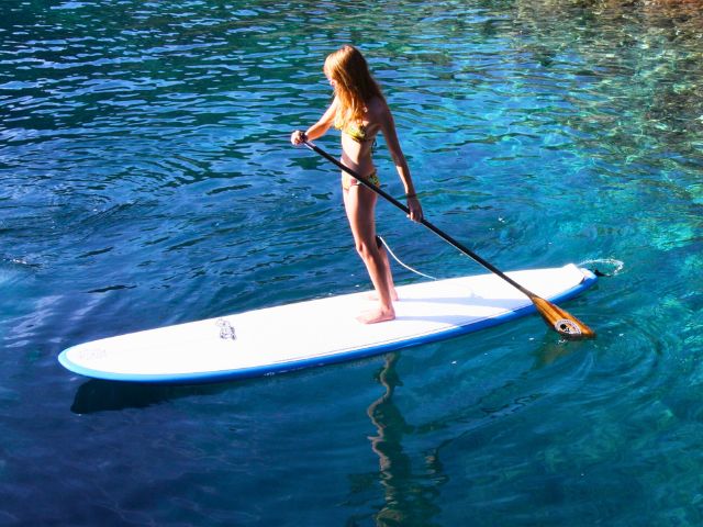 Activité paddle en colo de vacances à Capbreton 