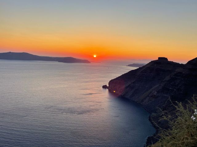 Coucher de soleil en Grece en colo