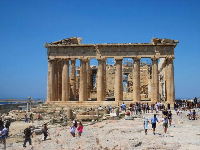 Parthénon d'Athenes en colo de vacances cet été