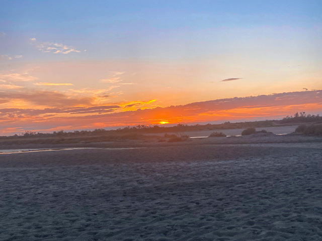 coucher de soleil en camargue cet été 