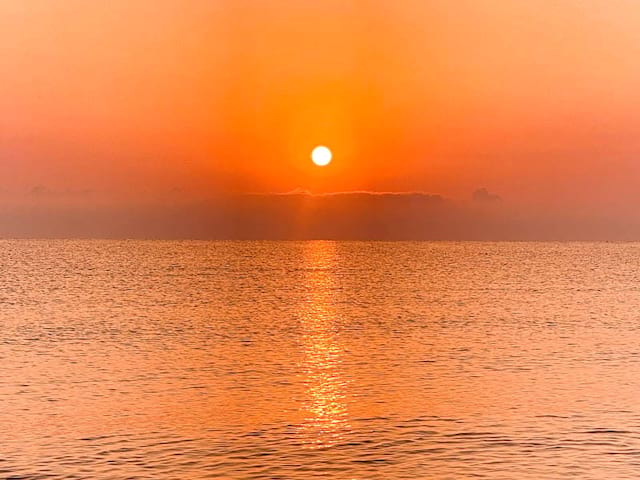 paysage de coucher de soleil en colonie de vacances été