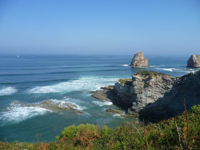 Hendaye, paysage pris en colo de vacances dans les Pyrénées cet été