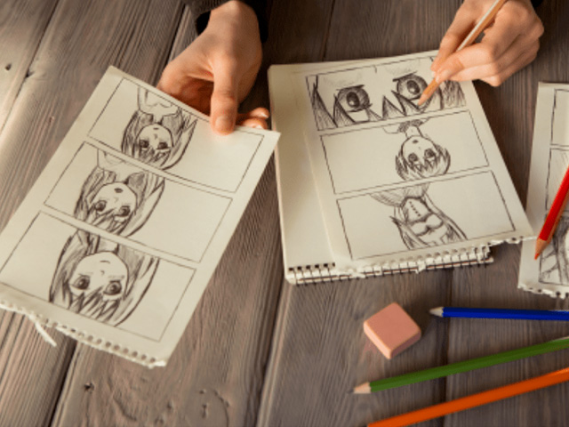 Planches de dessins manga stage mangaka été préados
