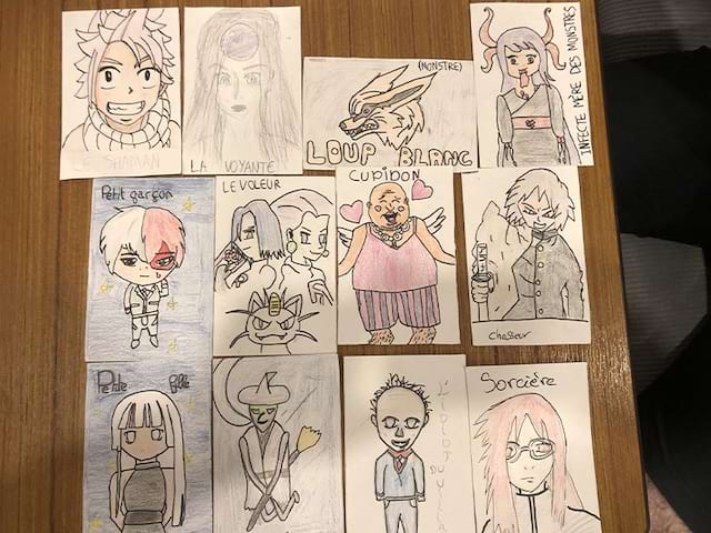 dessins de manga en colonie de vacances