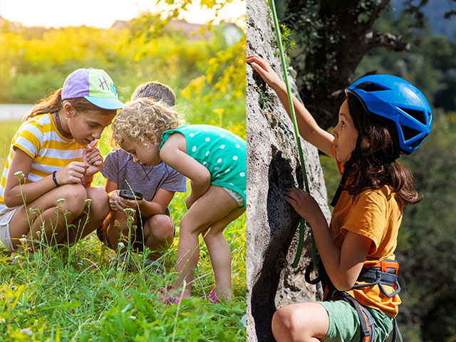 escalade et observation nature enfants colonie de vacances juillet