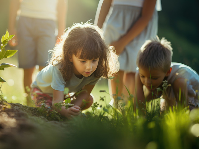 enfants traces animaux sol nature colonie de vacances trappeur