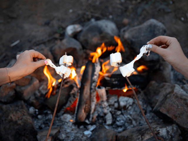 chamallow feu de camp colonie de vacances été