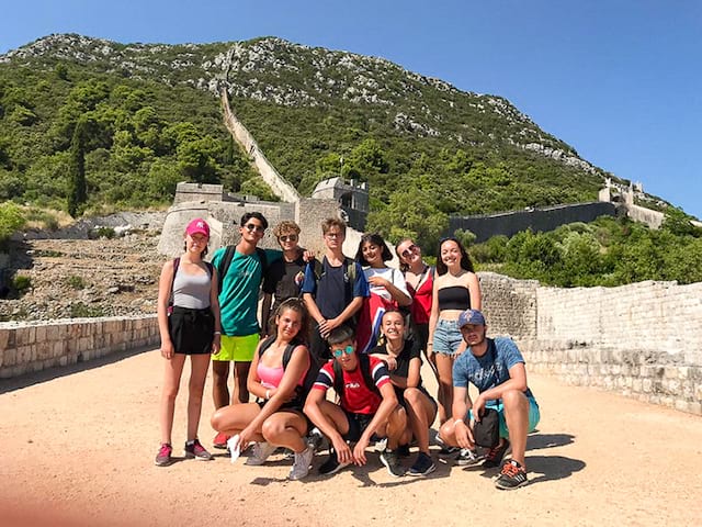 groupe ados en road trip croatie été