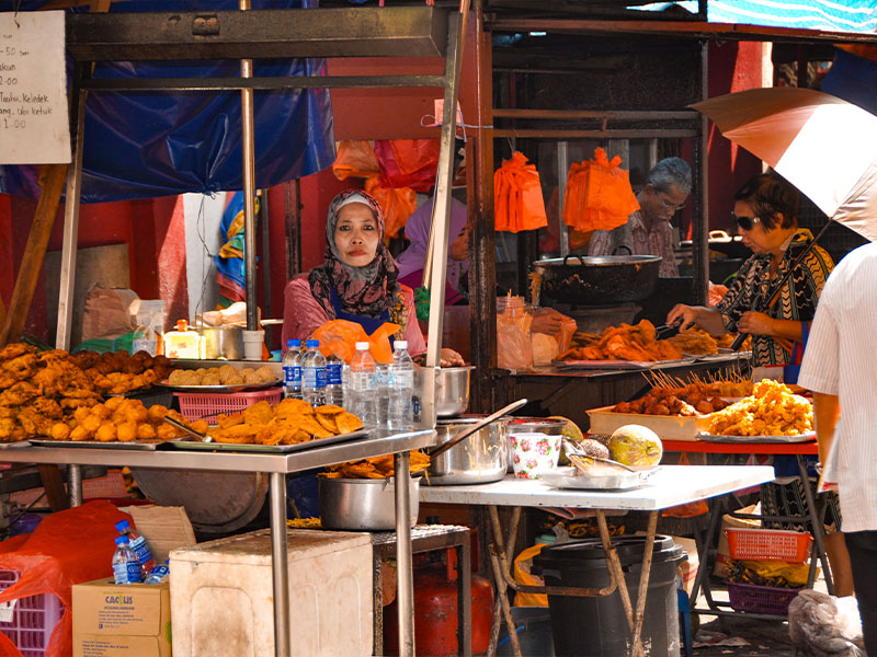 marché malaisie spécialités culinaires street food