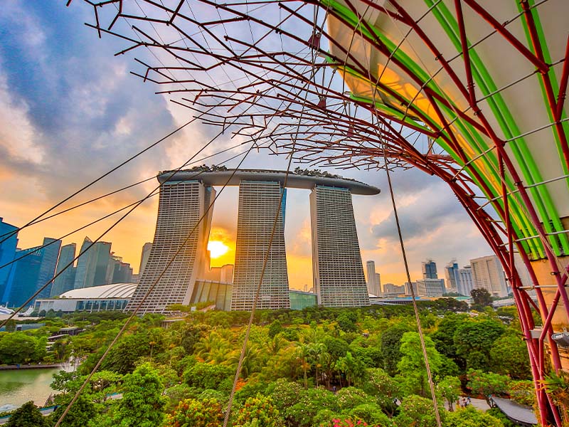 coucher de soleil singapour