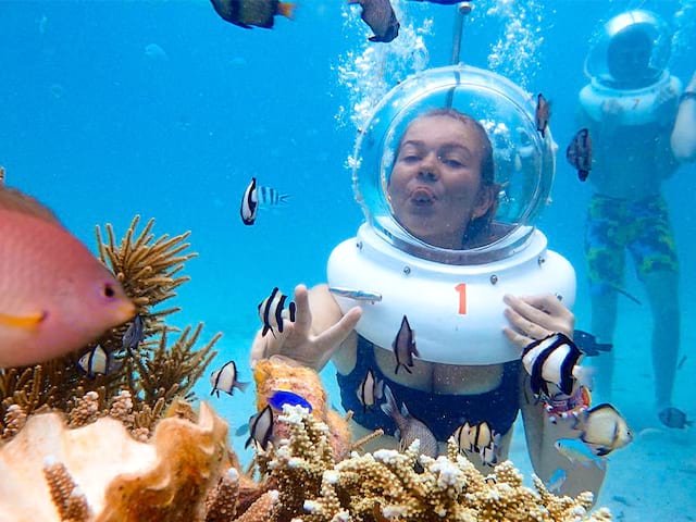 plongée avec casque helmet diving aux philippines