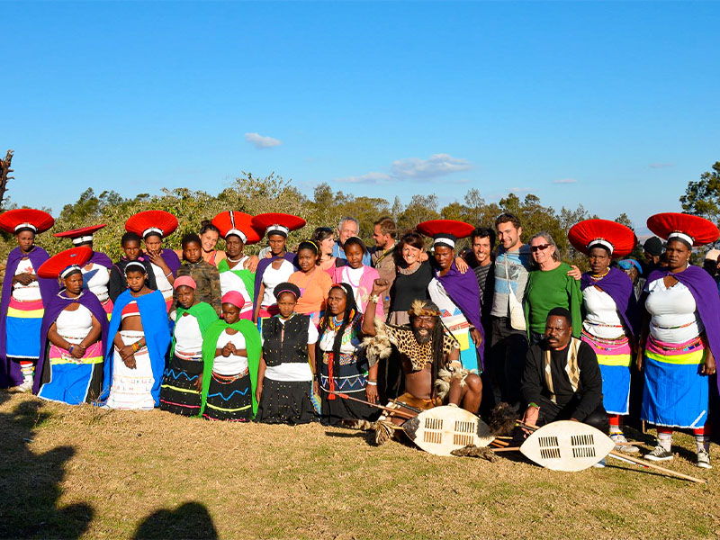 Tribu zoulou rencontrée en road trip en Afrique du Sud