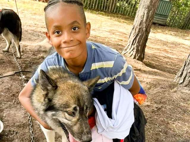 petit garcon et son compagnon canin colonie de vacances cani rando ce printemps