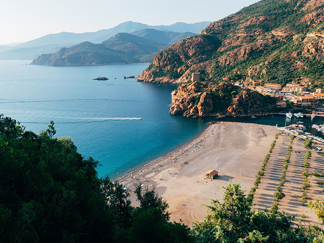 golfe de porto vecchio en corse vue panoramique 