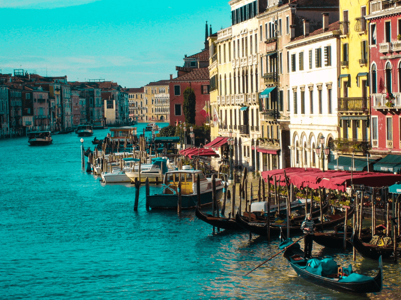Paysage de Venise en Italie en colo itinérance cet été