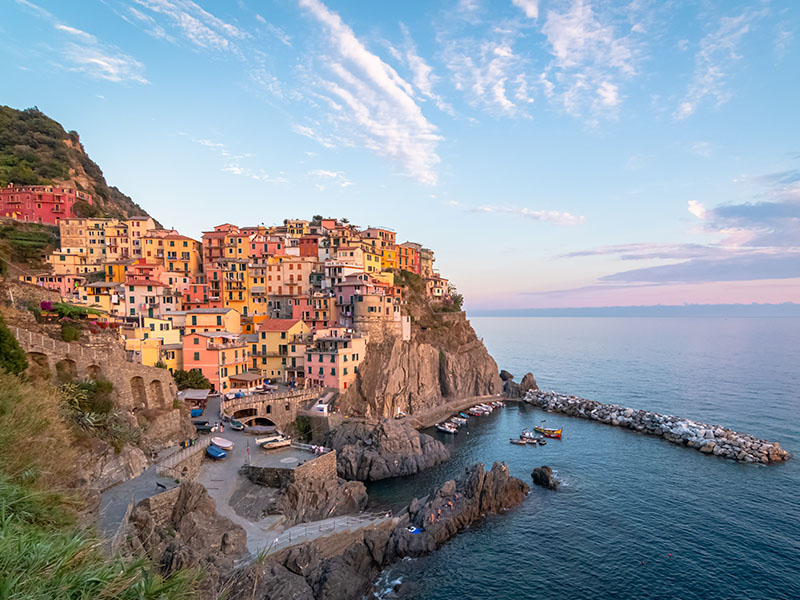 Cinque terre en colonie de vacances italie itinérante