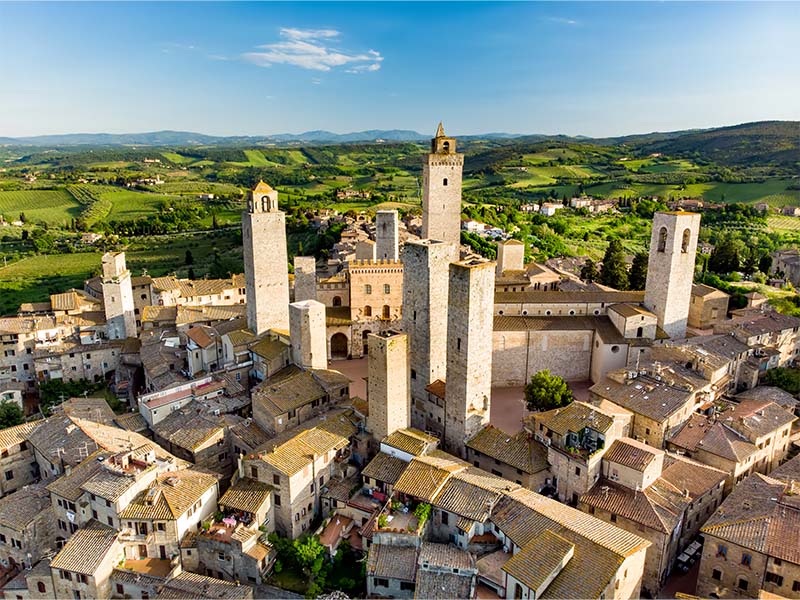 Cité de Sienne médiévale en Italie cet été