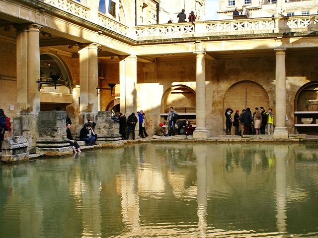 thermes de Bath site historique dans la ville anglaise de Bath séjour été