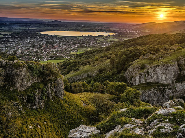 Gorges de Cheddar dans le Sud-Ouest de l'Angleterre au Royaume-Uni près du village de Cheddar