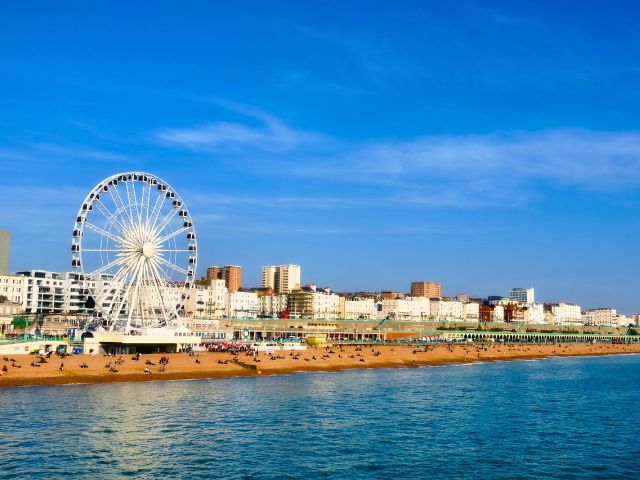 Vue panoramique sur Brighton cet été